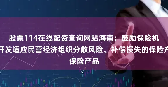 股票114在线配资查询网站海南：鼓励保险机构开发适应民营经济组织分散风险、补偿损失的保险产品